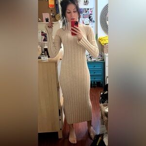 Soft Wool Knitted Maxi Dress
